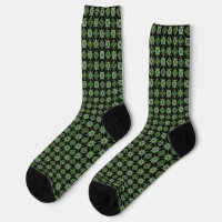Vert et noir Tatreez Henna Thobe Motif