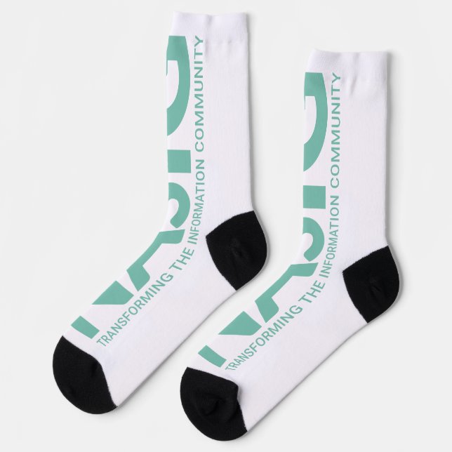 Chaussette Vert long logo (Gauche)