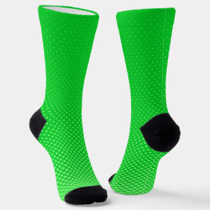 Chaussette Vert néon géométrique