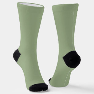 Chaussette Vert Sage moderne Couleur uni