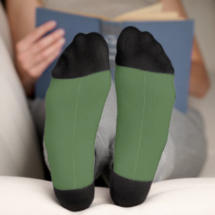 Chaussette Vert sauge minimaliste et noir couleur tendance co