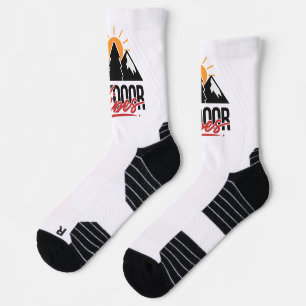 Chaussette Vibes Extérieurs Montagne Arbre Lever de Soleil