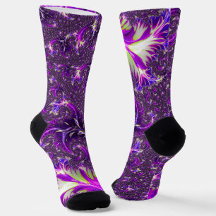 Chaussette Vibrant coloré Trippy Super Boho Spiral Fractal