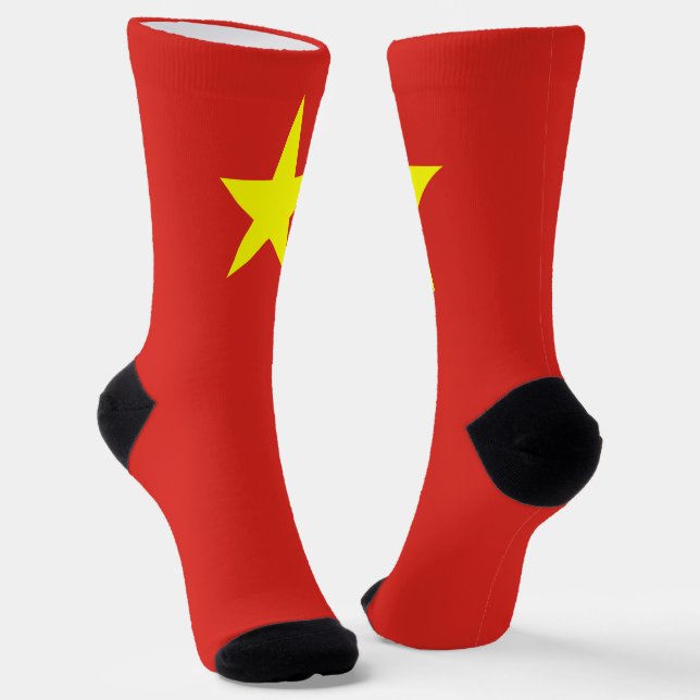 Chaussette Viêt Nam Drapeau Fierté nationale patriotique viet (Angulaire)