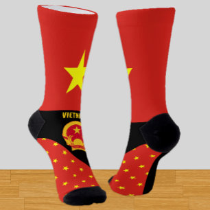 Chaussette Vietnam, mode, drapeau vietnamien, patriotique