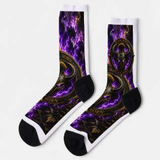 Chaussette Viking Nordique Violet et Noir – Desig