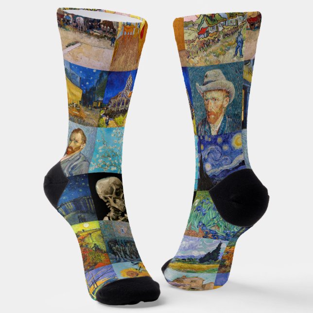Chaussette Vincent van Gogh - chefs-d'oeuvre Mosaic Patchwork (Angulaire)