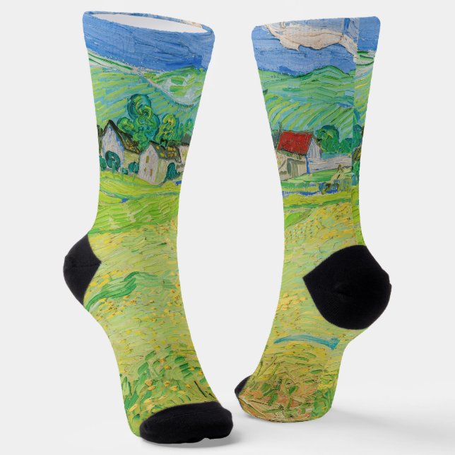 Chaussette Vincent van Gogh - Vue des Vessenots près d'Auvers (Angulaire)