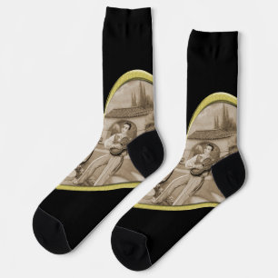 Chaussette Vintage couple Romance, homme et femme amour