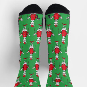 Chaussette Vintage Grinch Motif vert de Noël