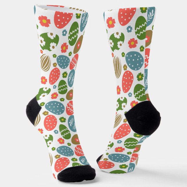 Chaussette Vintage Joyeuses fleurs de Pâques (Angulaire)