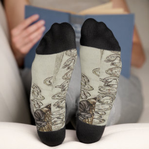 Chaussette Vintage Rackham Mad Tea Party Alice au pays des me