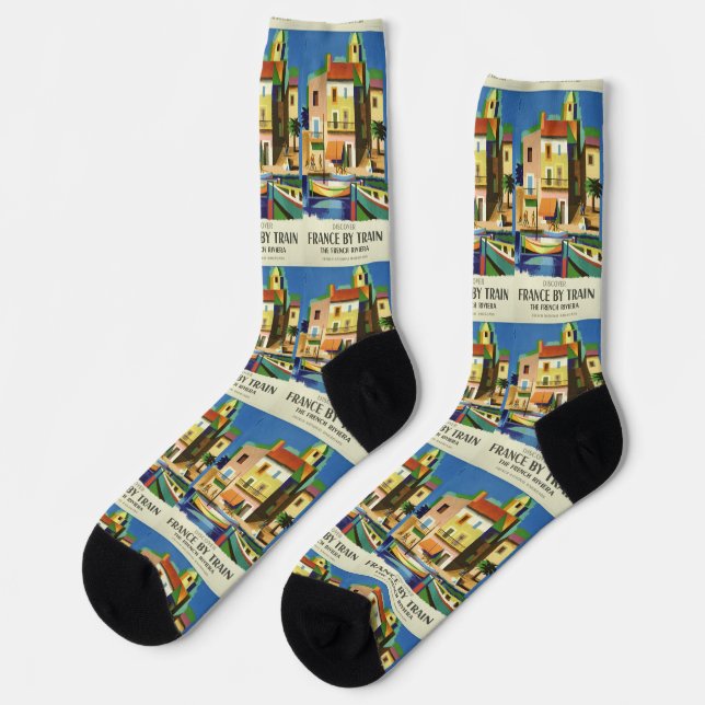 CHAUSSETTE VINTAGE VOYAGE FRANCE (Gauche)