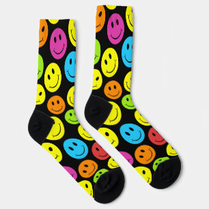 Chaussette Visages Colorés Joyeux