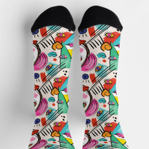 Chaussette Visages féminins d'art Abstrait moderne