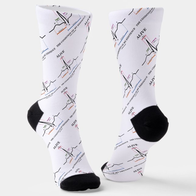 Chaussette Vivez La Condition De Mon Rythme Sinus Existence (Angulaire)