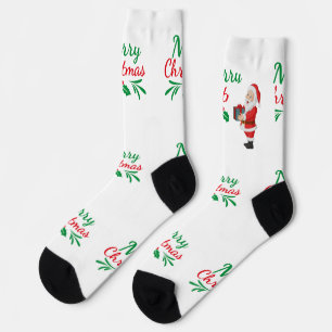 Chaussette Vœux de Noël imprimés Crew Premium 