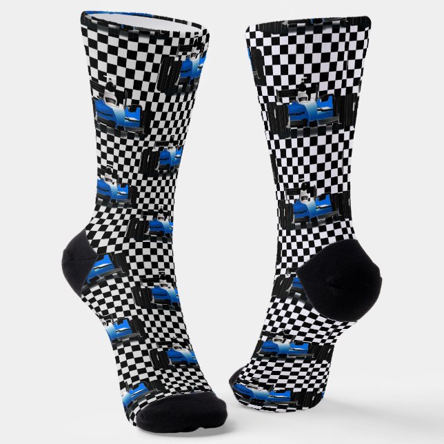 Chaussette Voiture Blue Race - Chariot de tableau (Angulaire)