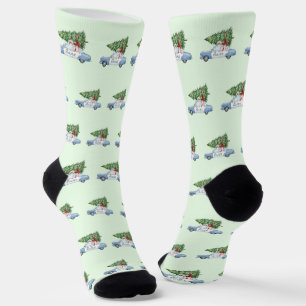 Chaussette Voiture d'Arbre de Noël d'Agent de Police Moderne