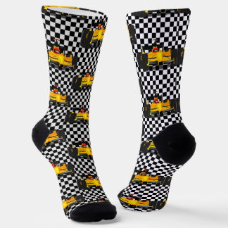 Chaussette Voiture Race Jaune - Chaussures