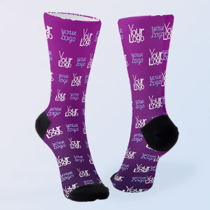 Chaussette Votre logo 2 images ou logos d'entreprise téléch