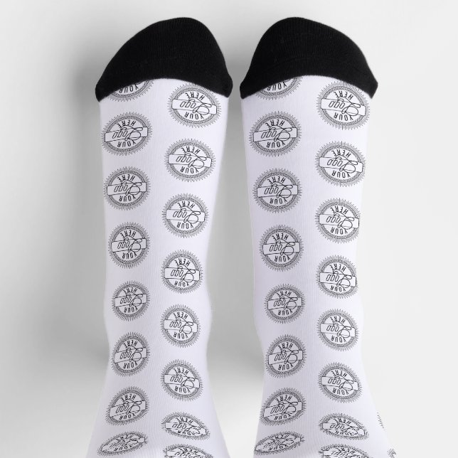 Chaussette Votre logo d'entreprise personnalisé (Haut)