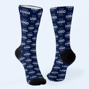 Chaussette Votre Motif de répétition de logo ou d'image   Ble