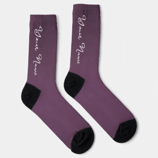 Chaussette VOTRE NOM Chaussettes d'équipage pourpre personnal