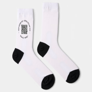 Chaussette Votre QR Code Scan Custom Text Socks Choose Colors