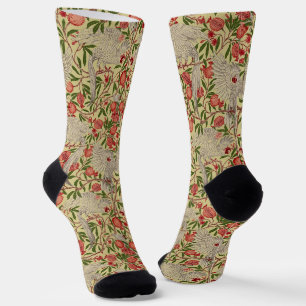 Chaussette Walter Crane Cacatoès rosalbin Grenade rouge Art
