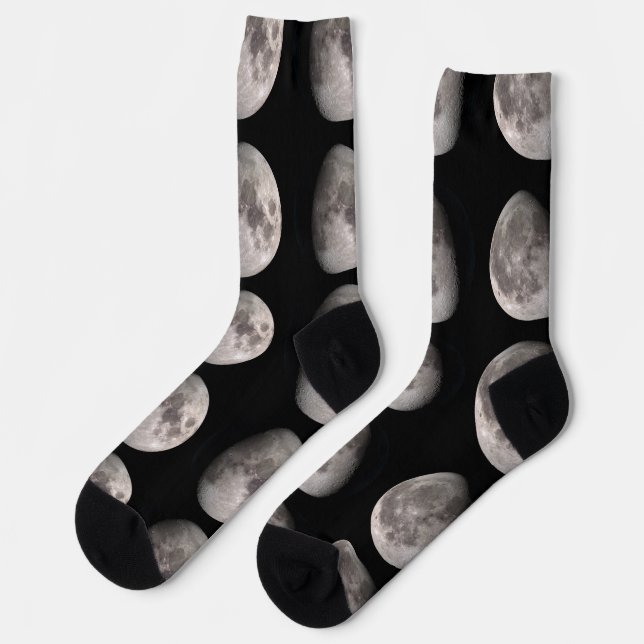 Chaussette Waning gibbbous moon phase NASA images (Gauche)