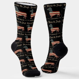 Chaussette Weenie Le Peuple Dachshund 4 juillet