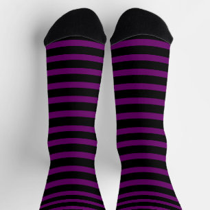 Chaussette Wicked Witch Black et Purple Striped