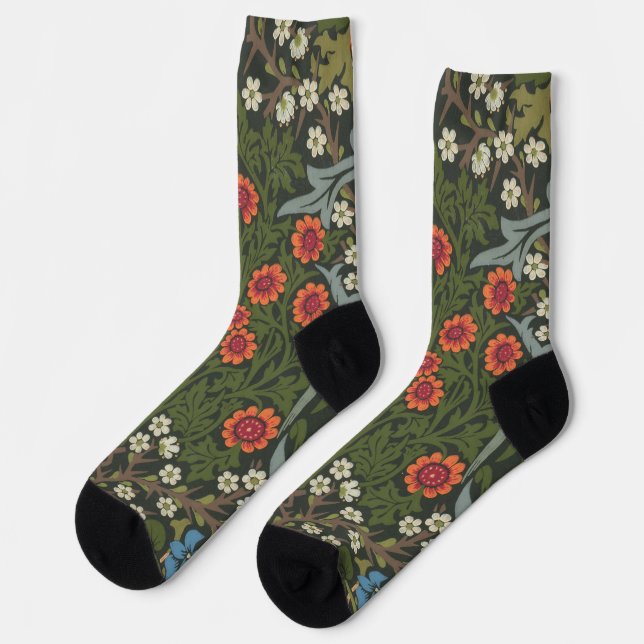 Chaussette William Morris Blackthorn Garden Flower Classic (Gauche)