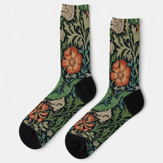 Chaussette William Morris Compton Fond d'écran classique (Gauche)