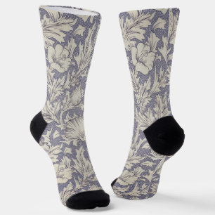 Chaussette William Morris Horn Poppy Classic Floral
