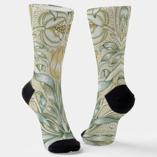Chaussette William Morris Lily et de la grenade classique (Angulaire)
