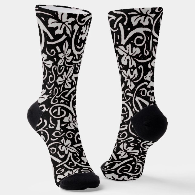 Chaussette William Morris Motif de la feuille de vigne (Angulaire)