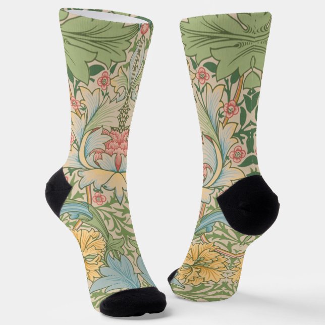 Chaussette William Morris Myrtle Fleur Floral Botanique (Angulaire)
