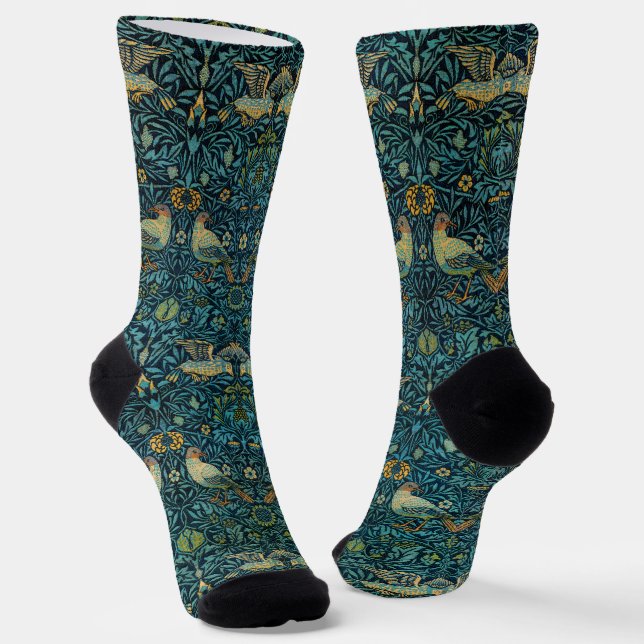 Chaussette William Morris Oiseaux et motifs floraux (Angulaire)