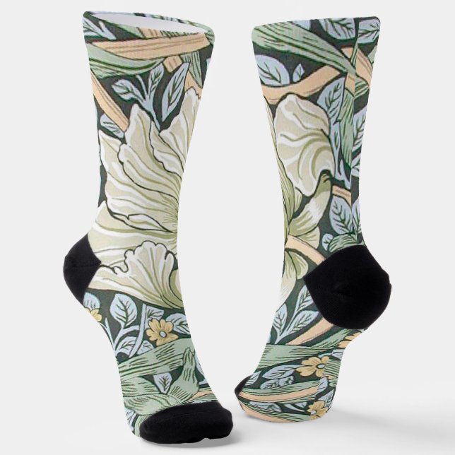 Chaussette William Morris Pimpernel Fond d'écran floral (Angulaire)