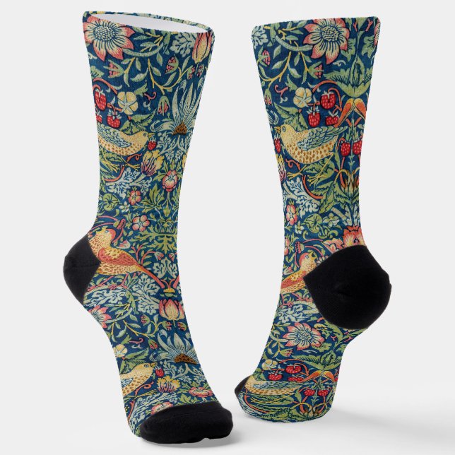 Chaussette William Morris - Thief aux fraises (Angulaire)