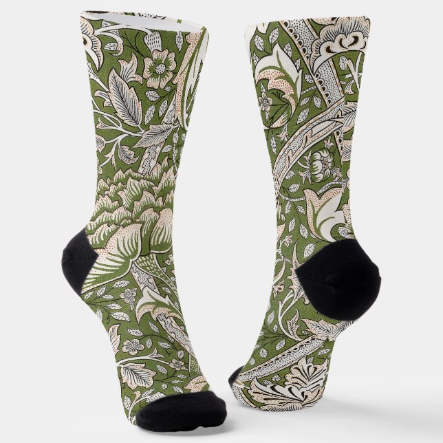 Chaussette William Morris Windrush fleurs florales classique (Angulaire)
