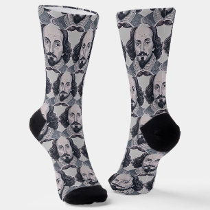 Chaussette William Shakespeare portrait Hamlet illustration