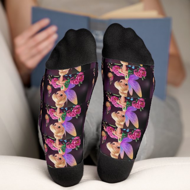 Chaussette Wings of Wonder - Fairy Christmas Crew Chaussettes (Fond)