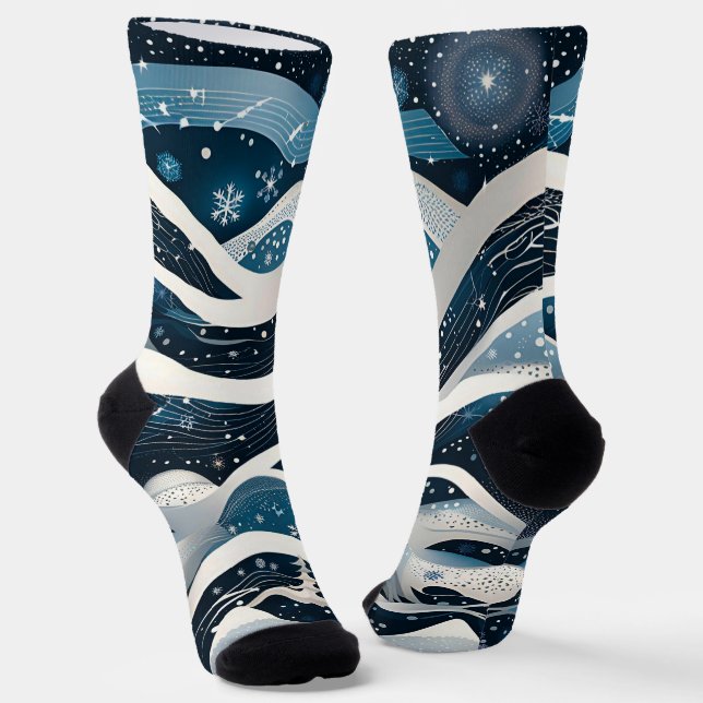 Chaussette Wonderland hivernal Abstrait (Angulaire)