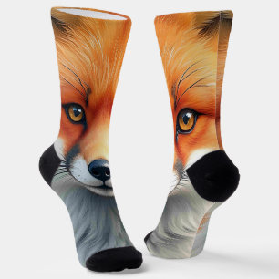 Chaussette Yeux frappants d'un renard roux rusé