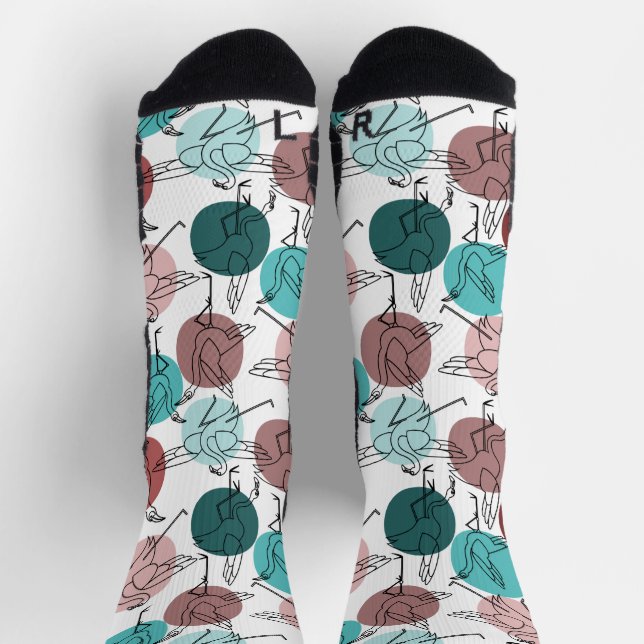 Chaussette Yoga pose motif | Yoga sans couture motif 41 Show (Haut)