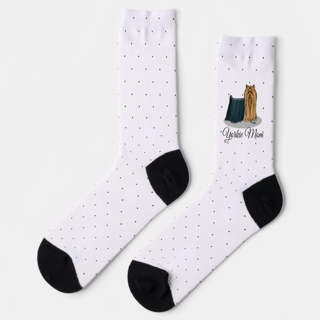 Chaussette Yorkie Maman (Yorkshire Terrier Maman) Mignonne Ma (Gauche)