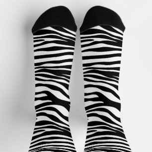 Chaussette Zebra Print, Zebra Stripes, Noir Et Blanc